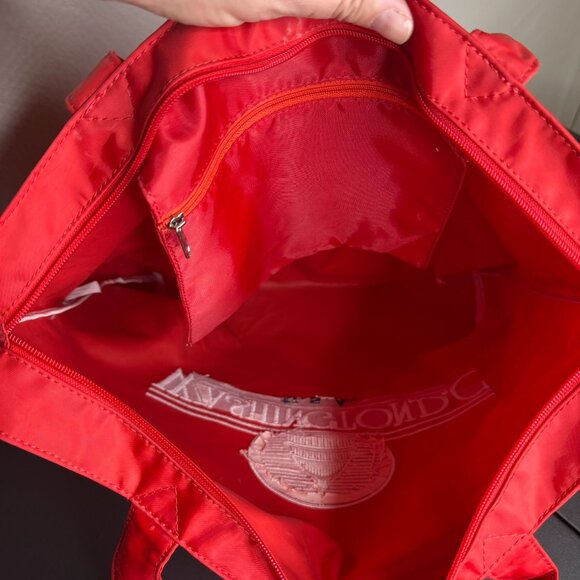 Vintage "Washington D.C." Red Nylon Tote Bag, Full Zip Closure, Americana Kitsch - Picture 8 of 12